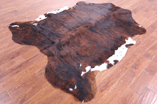 Dark Brindle Natural Cowhide Rug - X-Large 7'5