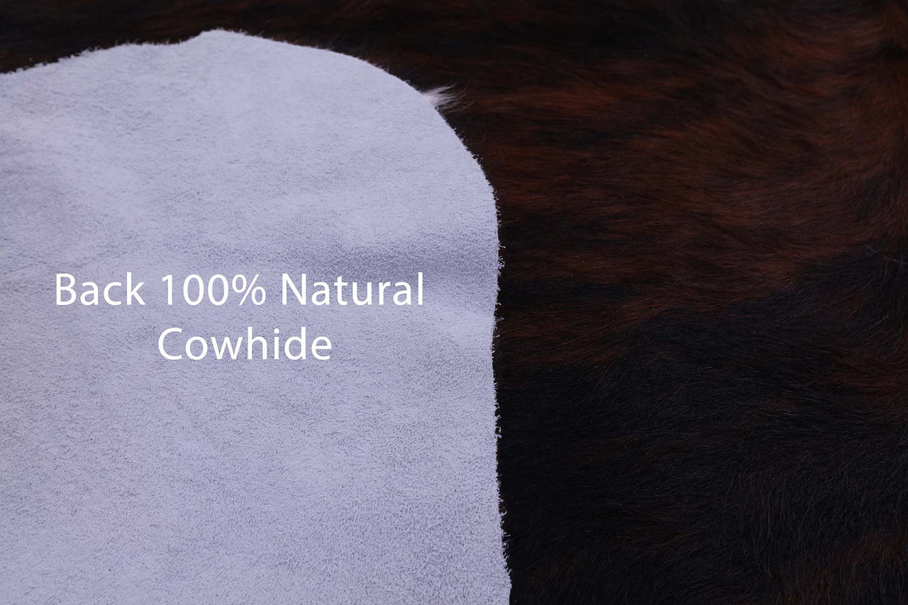 Dark Brindle Natural Cowhide Rug - X-Large 7'5"H x 6'4"W
