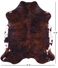 Thumbnail for Dark Brindle Natural Cowhide Rug - X-Large 7'5