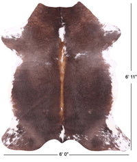 Thumbnail for Light Brown Natural Cowhide Rug - Large 6'11