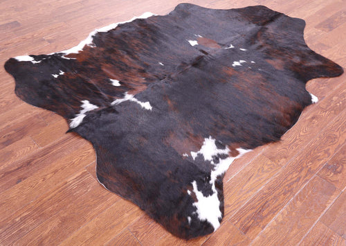 Dark Brindle Natural Cowhide Rug - X-Large 7'1