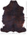 Dark Brindle Natural Cowhide Rug - Large 6'4"H x 5'11"W
