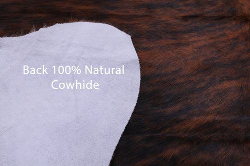 Brindle Natural Cowhide Rug - Large 6'8