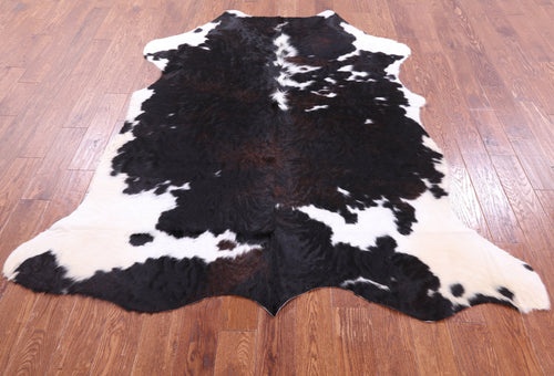 Black & White Natural Cowhide Rug - Large 7'3