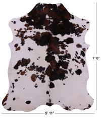 Thumbnail for Tricolor Natural Cowhide Rug - Large 7'0