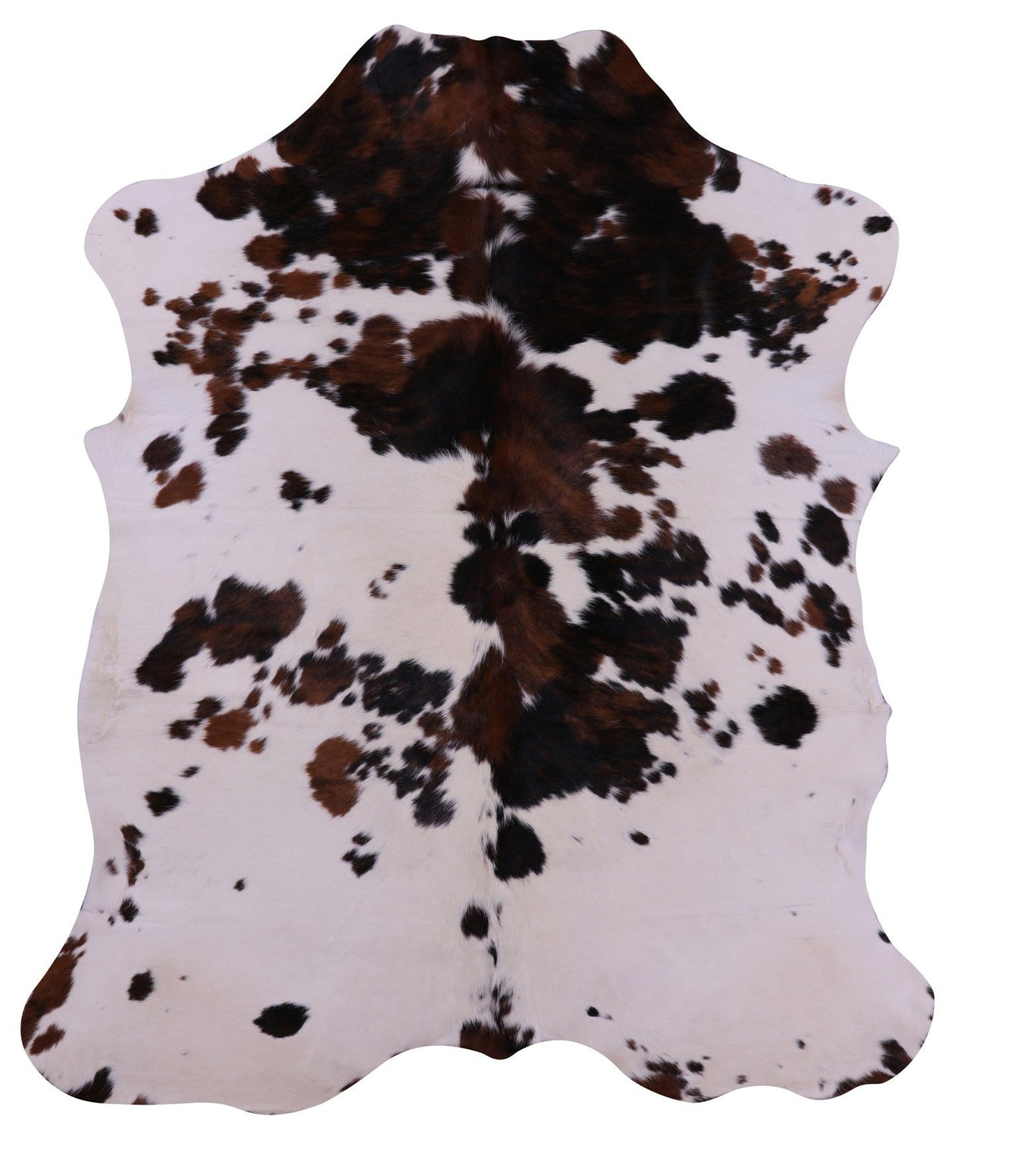 Tricolor Natural Cowhide Rug - Large 7'0"H x 5'11"W