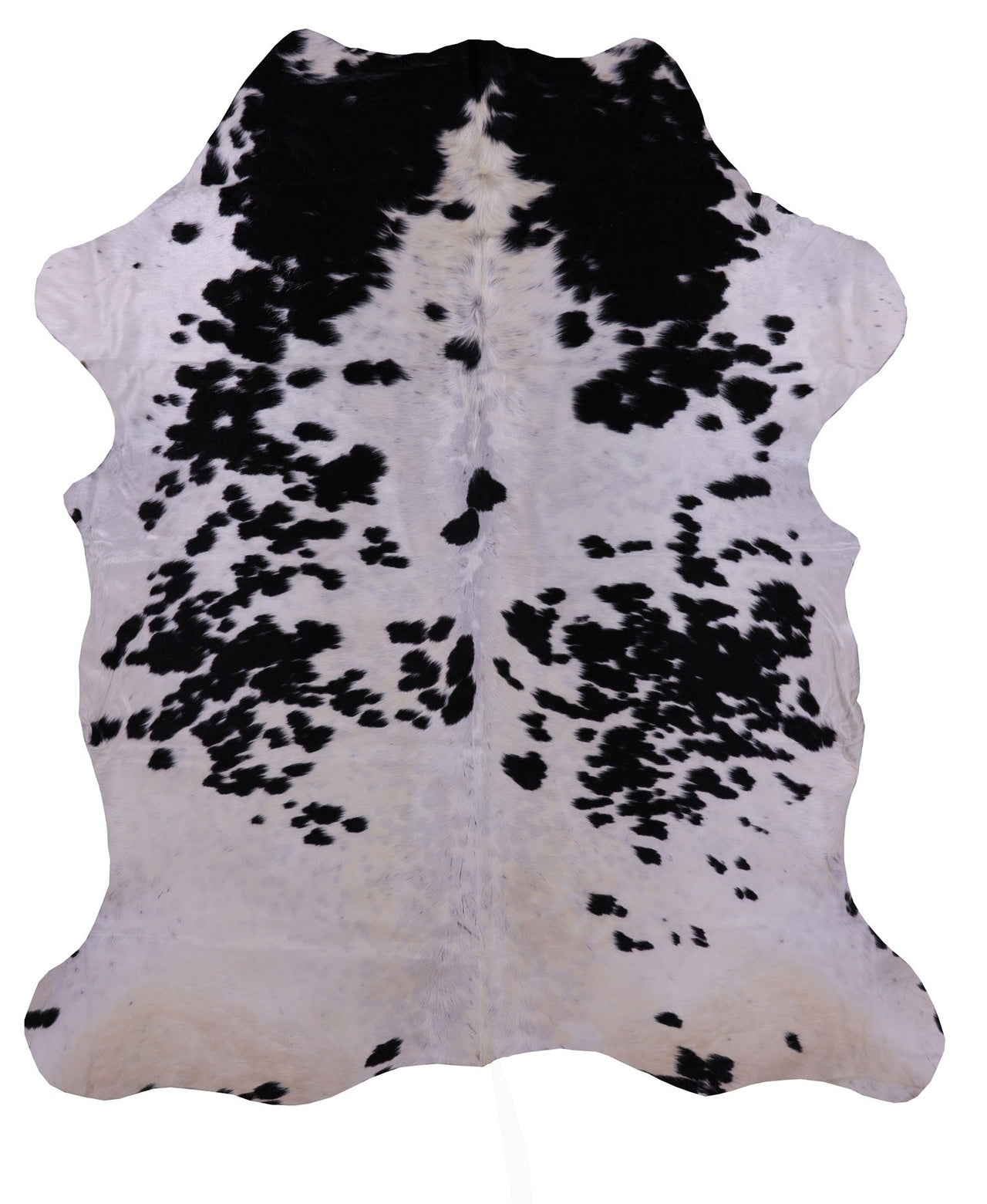 Black & White Natural Cowhide Rug - X-Large 7'4"H x 6'6"W