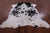 Black & White Natural Cowhide Rug - X-Large 7'4"H x 6'6"W