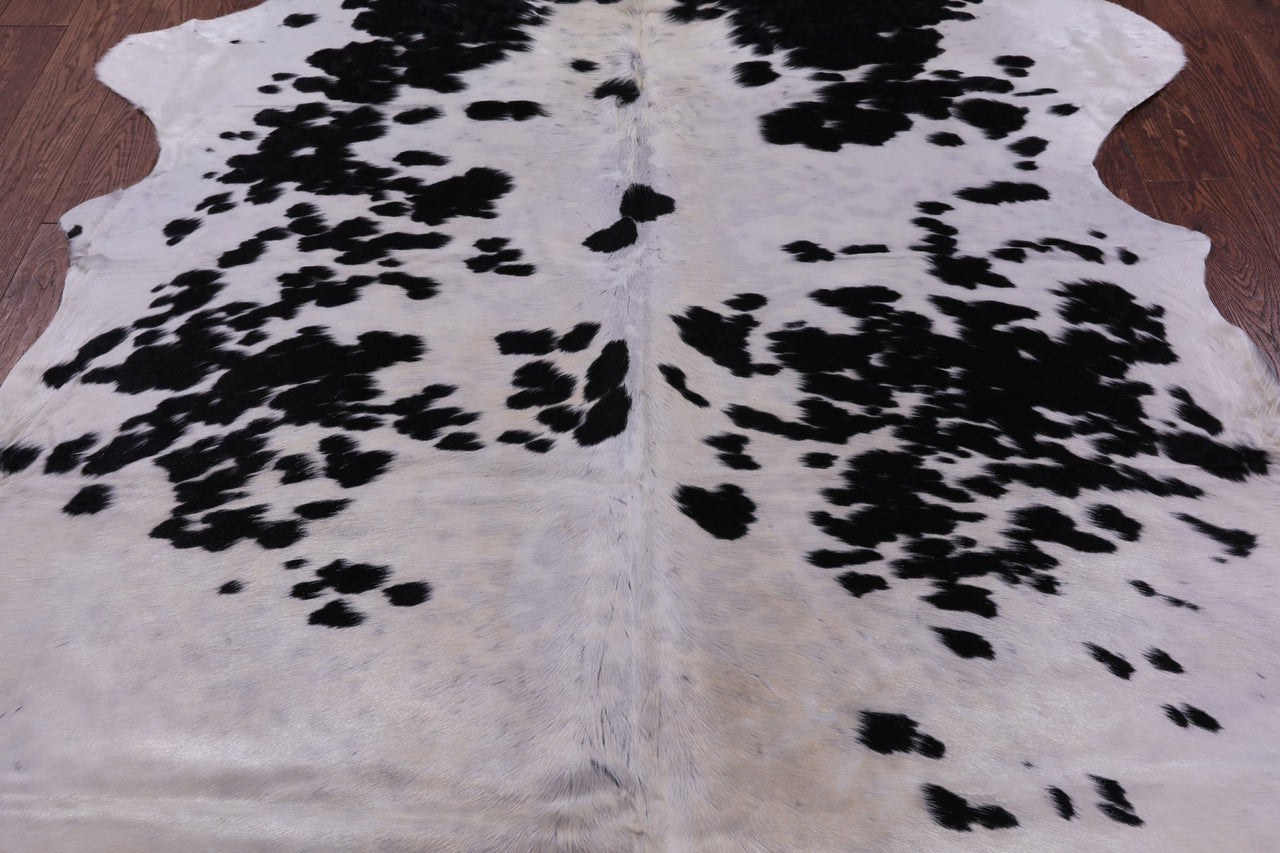 Black & White Natural Cowhide Rug - X-Large 7'4"H x 6'6"W