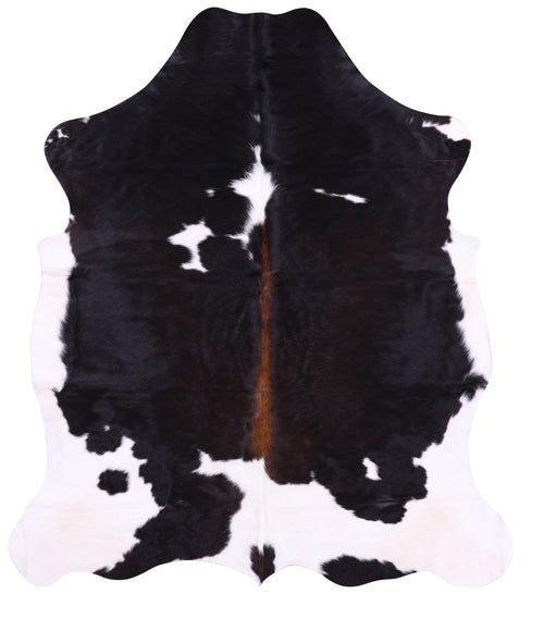 Black & White Natural Cowhide Rug - Large 6'11