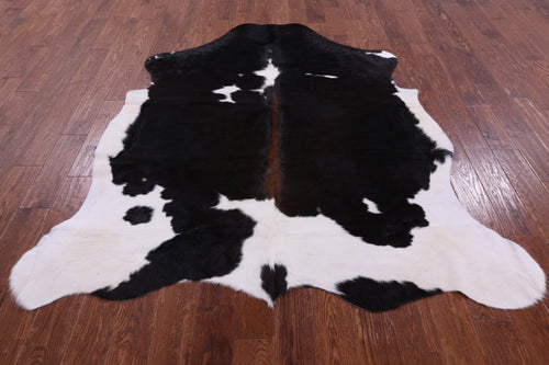 Black & White Natural Cowhide Rug - Large 6'11