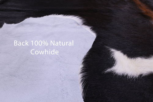 Black & White Natural Cowhide Rug - Large 6'11