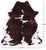 Tricolor Natural Cowhide Rug - Large 6'9"H x 6'3"W