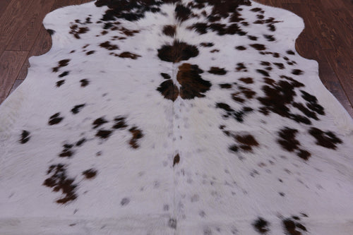 Salt & Pepper Natural Brown Cowhide Rug - X-Large 7'1