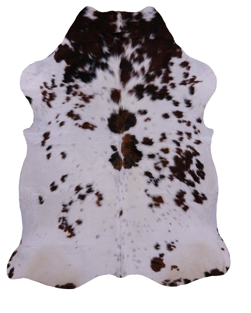 Salt & Pepper Natural Brown Cowhide Rug - X-Large 7'1"H x 5'9"W