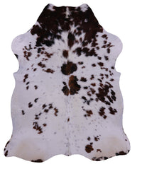 Thumbnail for Salt & Pepper Natural Brown Cowhide Rug - X-Large 7'1