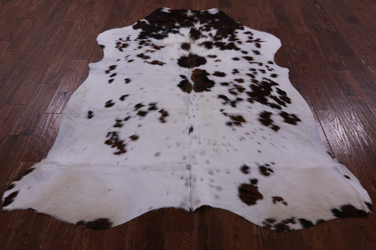 Salt & Pepper Natural Brown Cowhide Rug - X-Large 7'1"H x 5'9"W