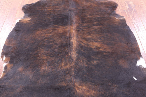 Dark Brindle Natural Cowhide Rug - Large 6'9