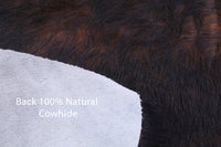 Thumbnail for Dark Brindle Natural Cowhide Rug - Large 6'9