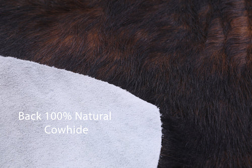 Dark Brindle Natural Cowhide Rug - Large 6'9