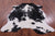Black & White Natural Cowhide Rug - X-Large 7'7"H x 6'0"W