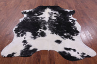 Thumbnail for Black & White Natural Cowhide Rug - X-Large 7'7