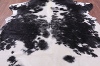 Thumbnail for Black & White Natural Cowhide Rug - X-Large 7'7
