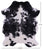 Black & White Natural Cowhide Rug - X-Large 7'7"H x 6'0"W