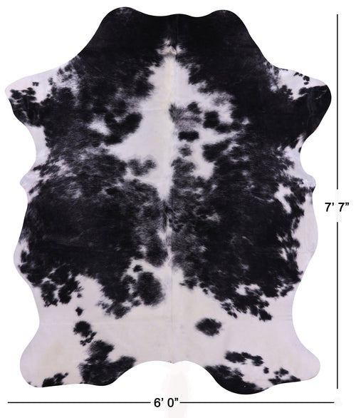 Black & White Natural Cowhide Rug - X-Large 7'7