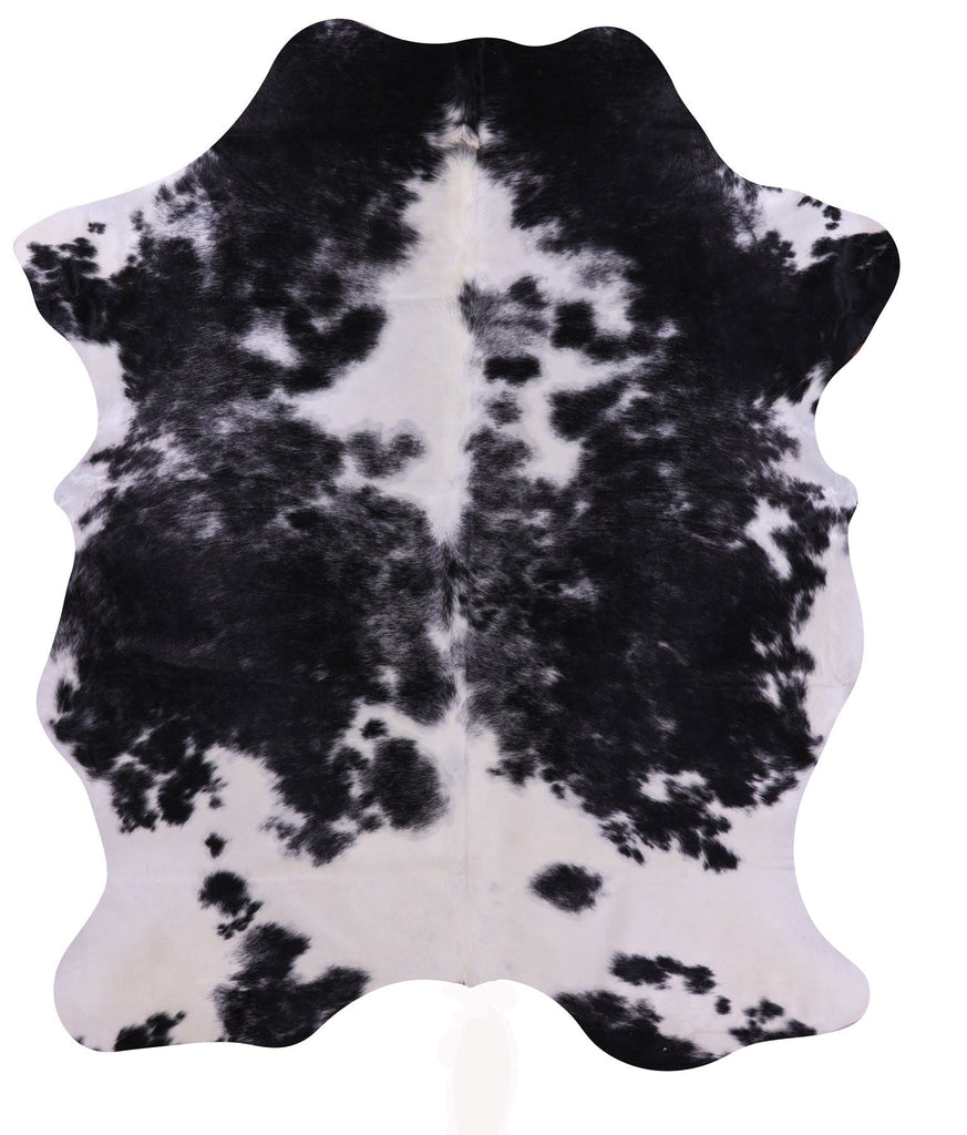 Black & White Natural Cowhide Rug - X-Large 7'7"H x 6'0"W