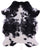 Black & White Natural Cowhide Rug - X-Large 7'7"H x 6'0"W