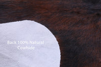 Thumbnail for Tricolor Natural Cowhide Rug - X-Large 7'1