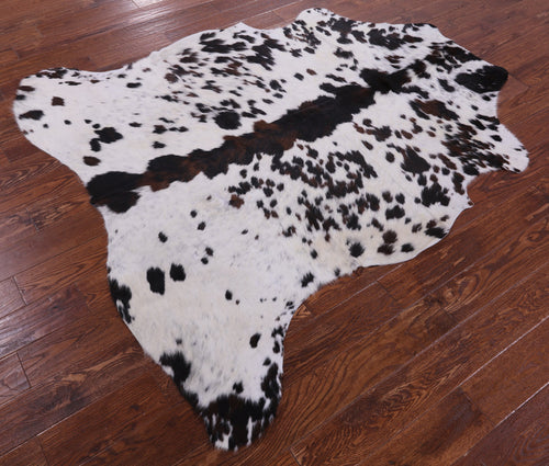 Salt & Pepper Natural Brown Cowhide Rug - Large 6'8