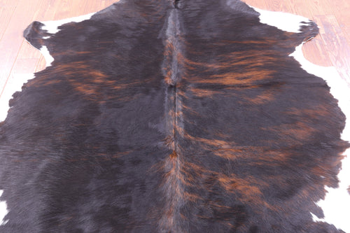 Dark Brindle Natural Cowhide Rug - Large 6'8