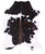 Dark Brindle Natural Cowhide Rug - X-Large 7'6"H x 6'3"W