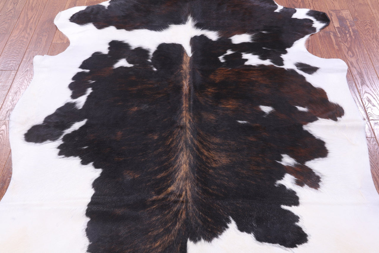 Dark Brindle Natural Cowhide Rug - X-Large 7'6"H x 6'3"W