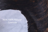 Thumbnail for Dark Brindle Natural Cowhide Rug - X-Large 7'6