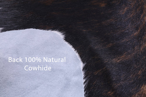 Dark Brindle Natural Cowhide Rug - X-Large 7'6