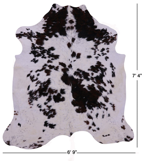 Black & White Natural Cowhide Rug - X-Large 7'4