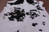 Thumbnail for Black & White Natural Cowhide Rug - X-Large 7'1