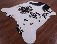Thumbnail for Black & White Natural Cowhide Rug - X-Large 7'1