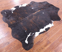 Thumbnail for Dark Brindle Natural Cowhide Rug - X-Large 7'4