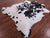 Black & White Natural Cowhide Rug - X-Large 7'10"H x 6'10"W