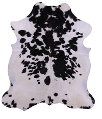 Thumbnail for Black & White Natural Cowhide Rug - X-Large 7'10