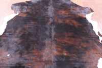 Thumbnail for Dark Brindle Natural Cowhide Rug - Large 6'9