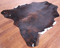 Thumbnail for Dark Brindle Natural Cowhide Rug - Medium 6'2
