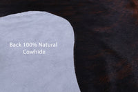 Thumbnail for Dark Brindle Natural Cowhide Rug - Medium 6'2