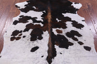 Thumbnail for Tricolor Natural Cowhide Rug - Large 6'6