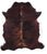 Dark Brindle Natural Cowhide Rug - Large 6'4"H x 5'8"W