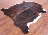 Thumbnail for Dark Brindle Natural Cowhide Rug - Large 6'4